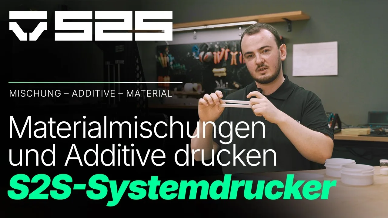 Granulat und Additive für Materialmischungen im 3D-Druck der S2S-Systemdrucker GmbH