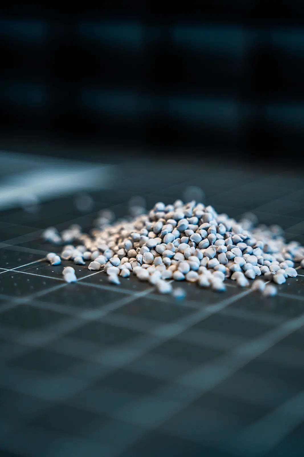 White modern ceramic structure