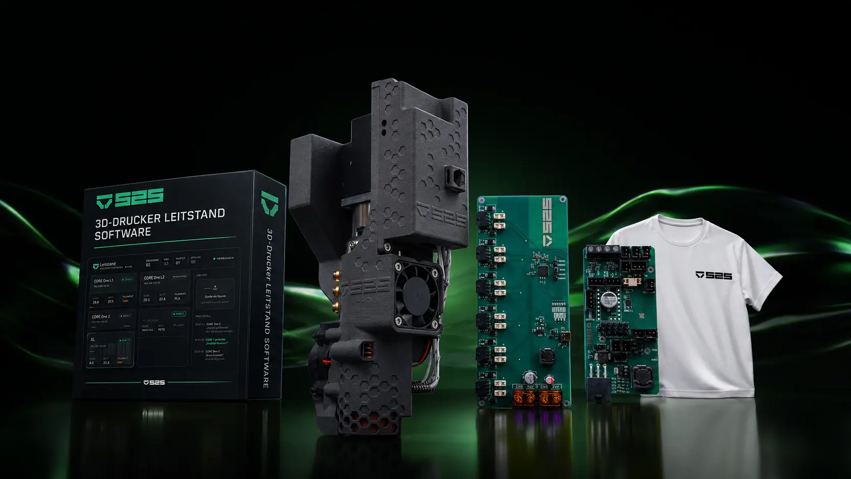 S2S Shop – 3D-Drucker Leitstand Software, Extruder, Platinen und Merchandise auf einen Blick